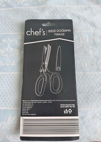  Beden Chef's parlak haki sebze doğrama makası