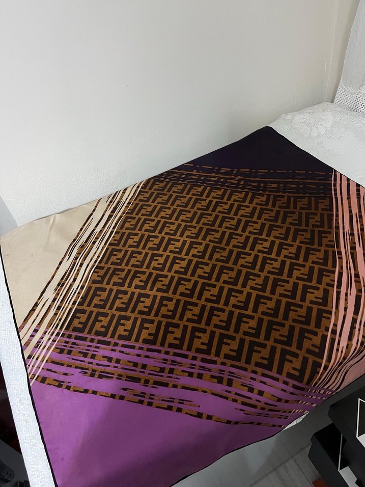 Kadın Çok Renkli Drapeli Şal - Görsel 3