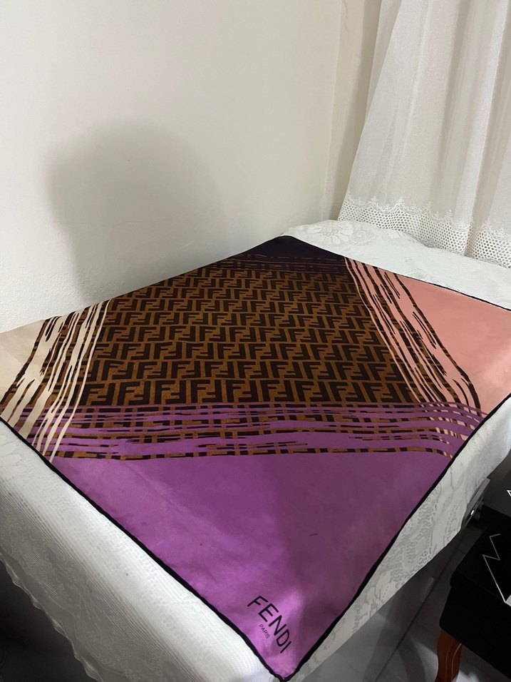 Kadın Çok Renkli Drapeli Şal - Görsel 2