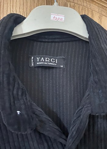 Siyah Düğmeli Uzun Kollu Erkek Gömlek kadife - Görsel 3