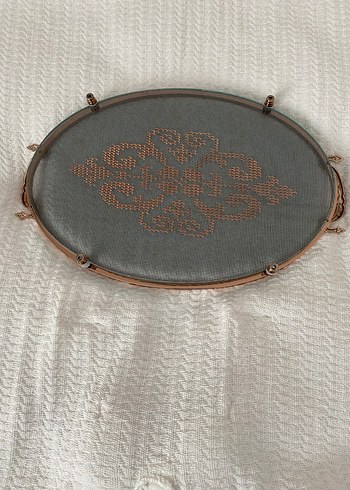 El yapımı Bartın işi tel kırma cam tepsi - Görsel 2