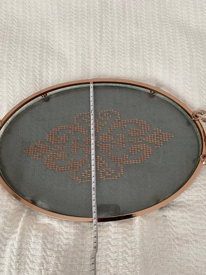 El yapımı Bartın işi tel kırma cam tepsi - Görsel 4