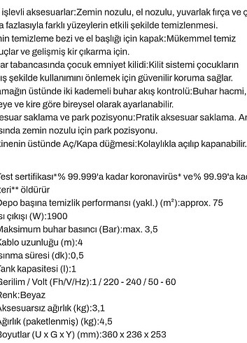 ACİLL SATILIKKarcher sc 3 buharlı temizleyici