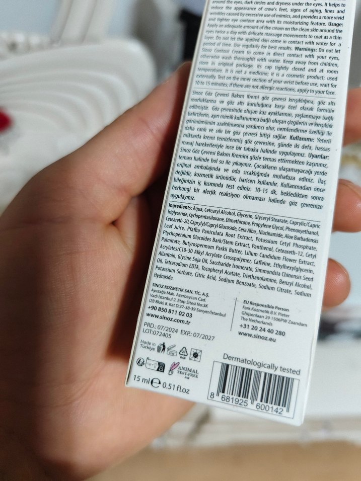 Sinoz Göz Çevresi Kremi - Görsel 4
