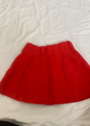 Zara Kız Çocuk Kırmızı Pilili Etek