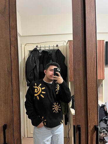 Erkek ince oversize kazak