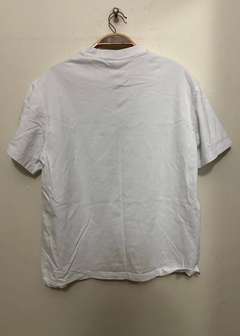 Beyaz Baskılı Erkek Tişört - Rahat Kesim - Görsel 3