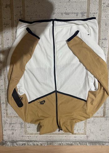 Nike erkek Kapüşonlu Beyaz Bej Eşofman Takımı - Görsel 2