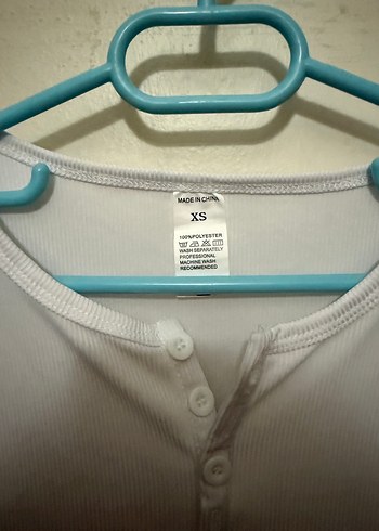 Düğmeli Beyaz Pamuklu Uzun Kollu Bluz - Görsel 2