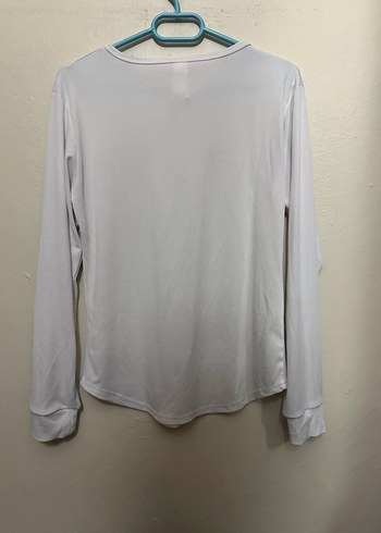 Düğmeli Beyaz Pamuklu Uzun Kollu Bluz - Görsel 3