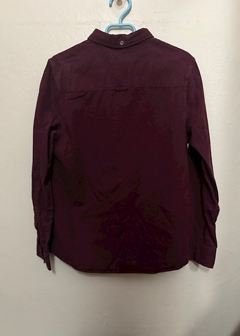 Bordo Uzun Kollu Düğmeli Erkek Gömlek - Görsel 3