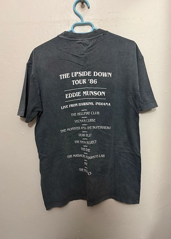 Gri Rock Punk Baskılı Erkek Tişört - Görsel 3