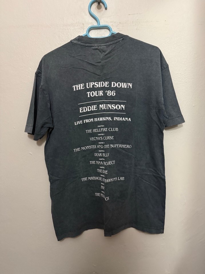 Gri Rock Punk Baskılı Erkek Tişört - Görsel 3