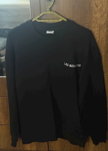 Les Benjamins Siyah Bisiklet Yaka Sweatshirt