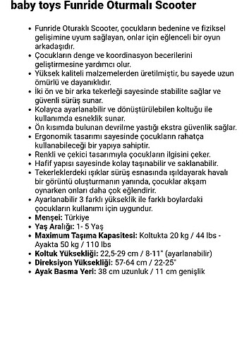  Beden sarı Renk Oturakli scooter