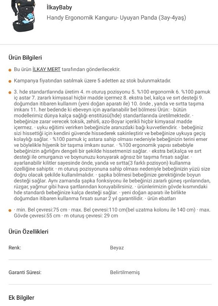 Kanguru ergonomik  - Görsel 5