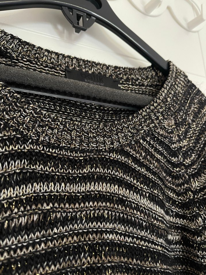 Gri Örgü Kadın Triko Kazak - Görsel 2