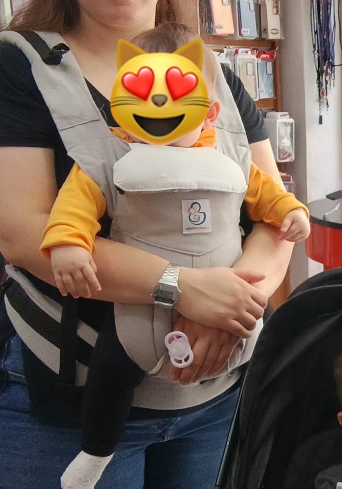 Gri Bebek Taşıyıcı Kanguru - Görsel 4