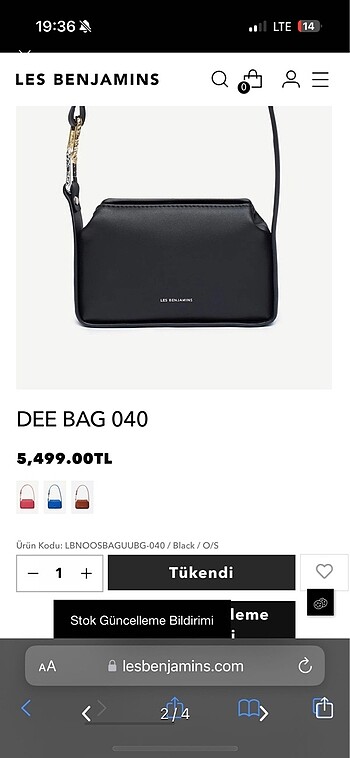 LES BENJAMİNS DEE BAG