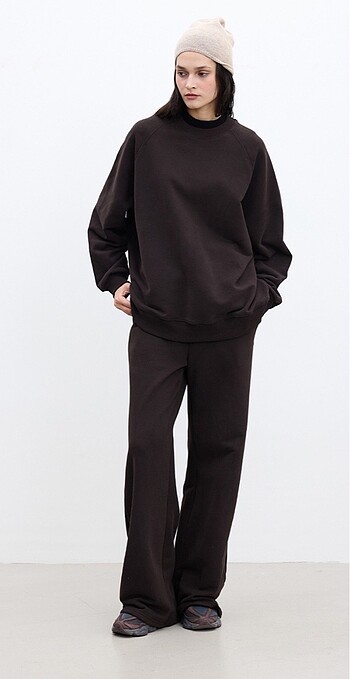 Manuka oversize basıc sweatshırt