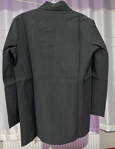s Beden Manuka Tencel kemerli kruvaze blazer