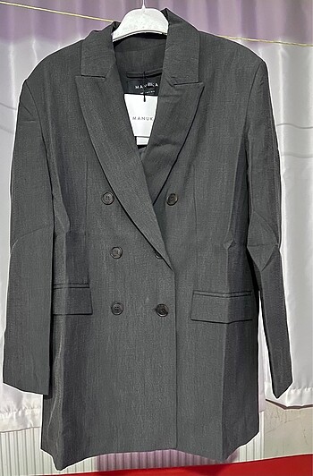 Diğer Manuka Tencel kemerli kruvaze blazer