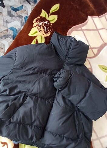 m Beden Dik yaka şişme mont