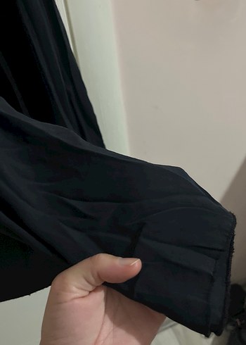 Diğer Siyah Uzun Salaş Drapeli Etek