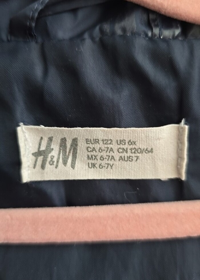 H&M 6-7 yaş kız çocuk unicorn kapşonlu mont - Görsel 5