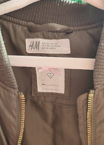 çocuk asker yeşili unicornlu ince mont - Görsel 2