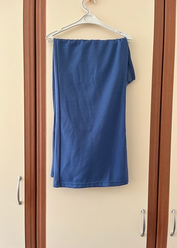 Kadın Mavi Yarım Fermuarlı Sweatshirt - Görsel 4