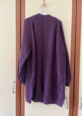 Mor Örgü Kadın Hırka - Görsel 3