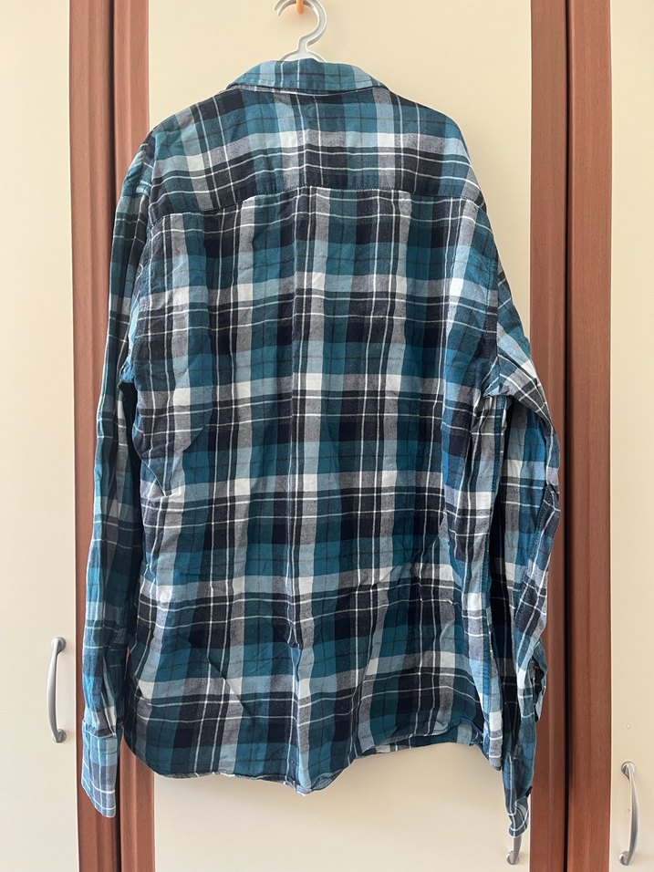 DeFacto Erkek Mavi Kareli Gömlek - Görsel 3