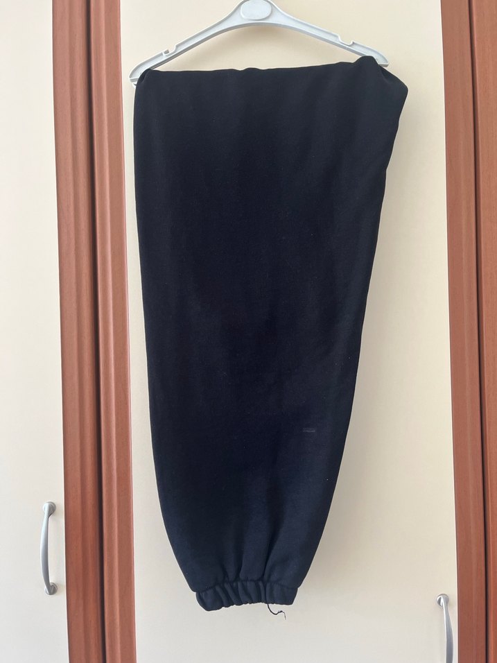 Siyah Rahat Kesim Kadın Eşofman Altı - Görsel 2