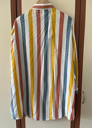 Çok Renkli Pamuklu Uzun Kollu Tunik Gömlek - Görsel 3