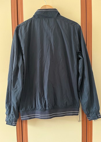 ÇİFT TARAFLI Gri-Lacivert Yüksek Yakalı Fermuarlı Erkek mont - Görsel 5