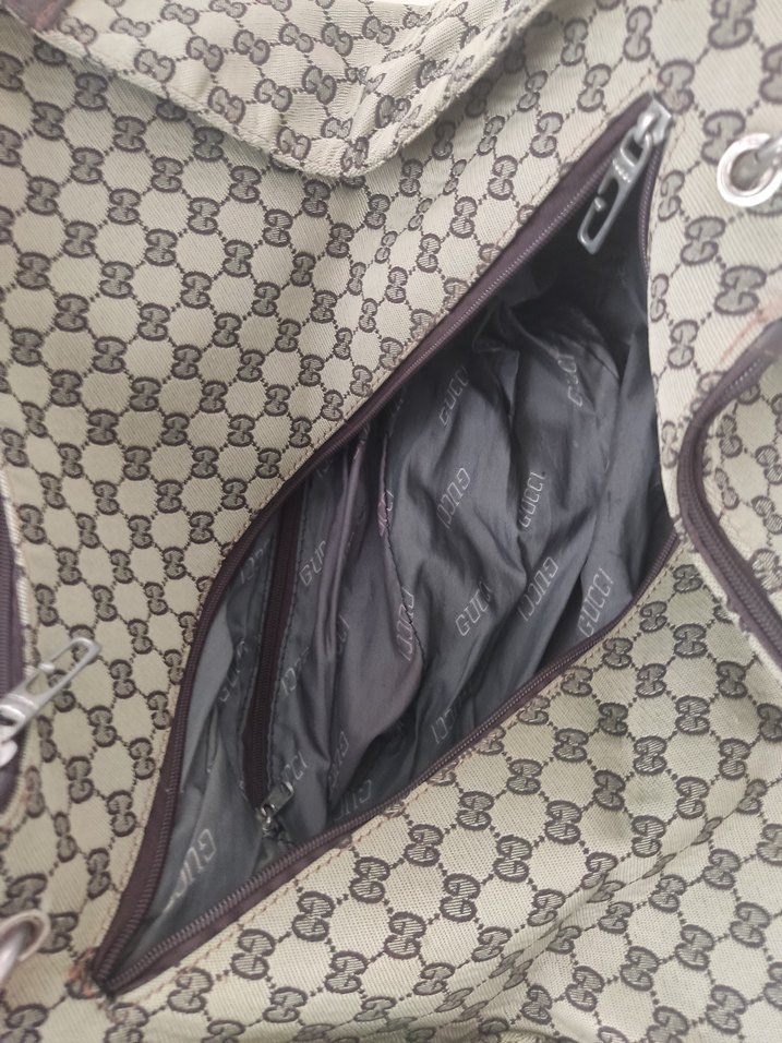 Klasik Elegan Kahverengi Baskılı Deri Kadın Çanta - Görsel 5