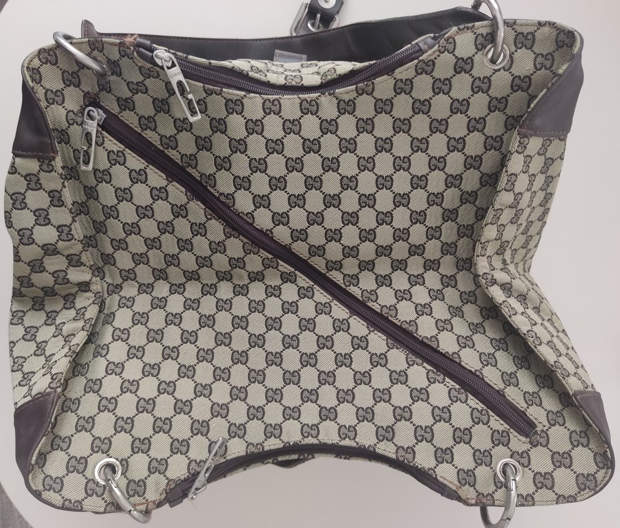 Klasik Elegan Kahverengi Baskılı Deri Kadın Çanta - Görsel 4