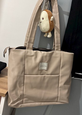 Bej Deri Fermuarlı Kadın Çanta - Görsel 2