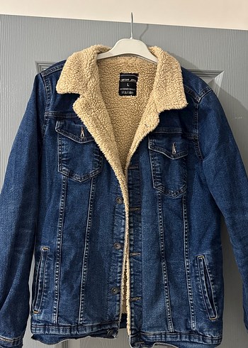 Düğmeli Lacivert Kadın Kot Ceket - Görsel 2