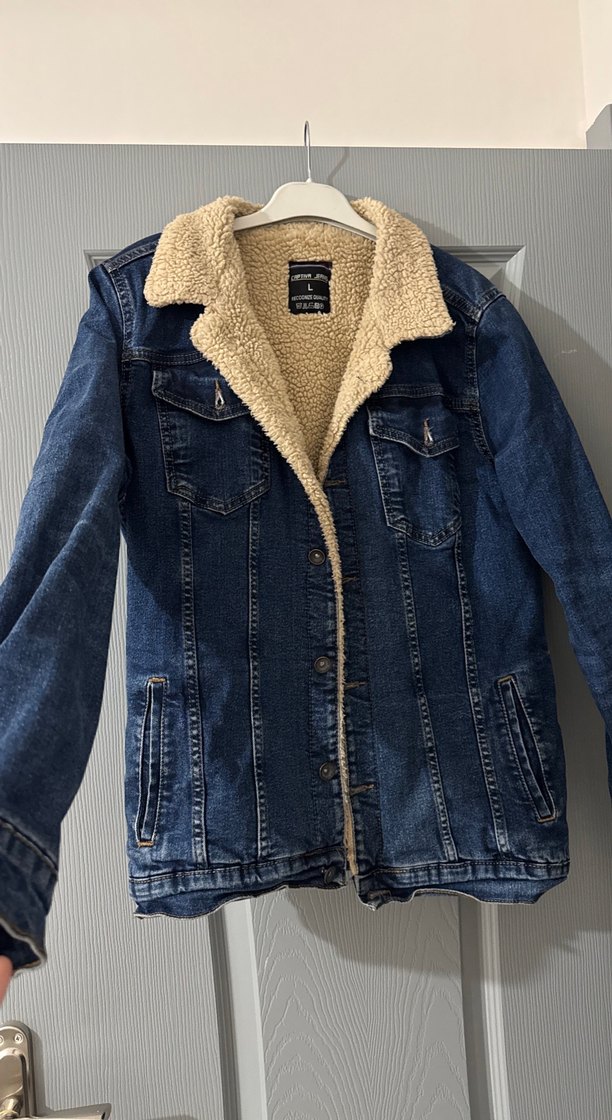 Düğmeli Lacivert Kadın Kot Ceket - Görsel 3