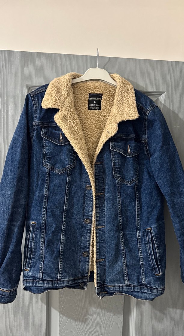 Düğmeli Lacivert Kadın Kot Ceket - Görsel 2