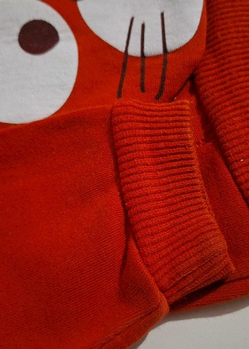 Erkek Çocuk Kırmızı Çizgili Sweatshirt - Görsel 3