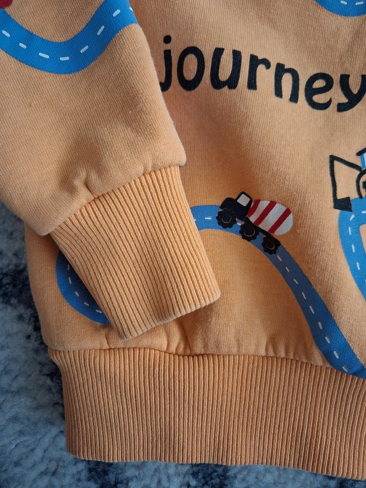 Erkek Çocuk Desenli Kahverengi Sweatshirt - Görsel 4