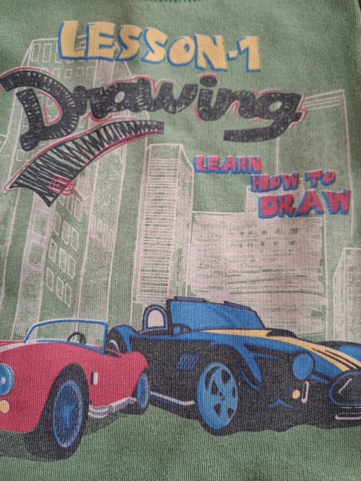 Erkek Çocuk Baskılı Yeşil Sweatshirt - Görsel 2