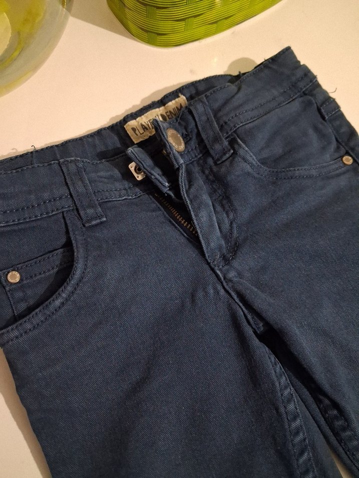 Erkek Çocuk Koyu Mavi Denim Pantolon - Görsel 2