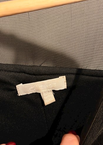 Siyah Drapeli Uzun Kollu Midi Elbise - Görsel 2