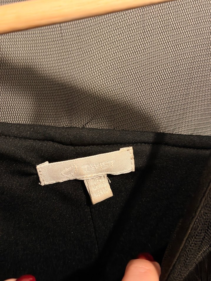 Siyah Drapeli Uzun Kollu Midi Elbise - Görsel 2