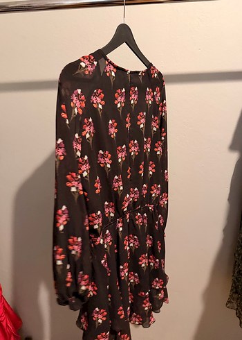 Çiçek Desenli Uzun Kollu Bohem Elbise - Görsel 4