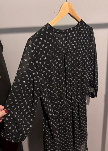 Bohem Siyah Desenli Bluz - Görsel 3